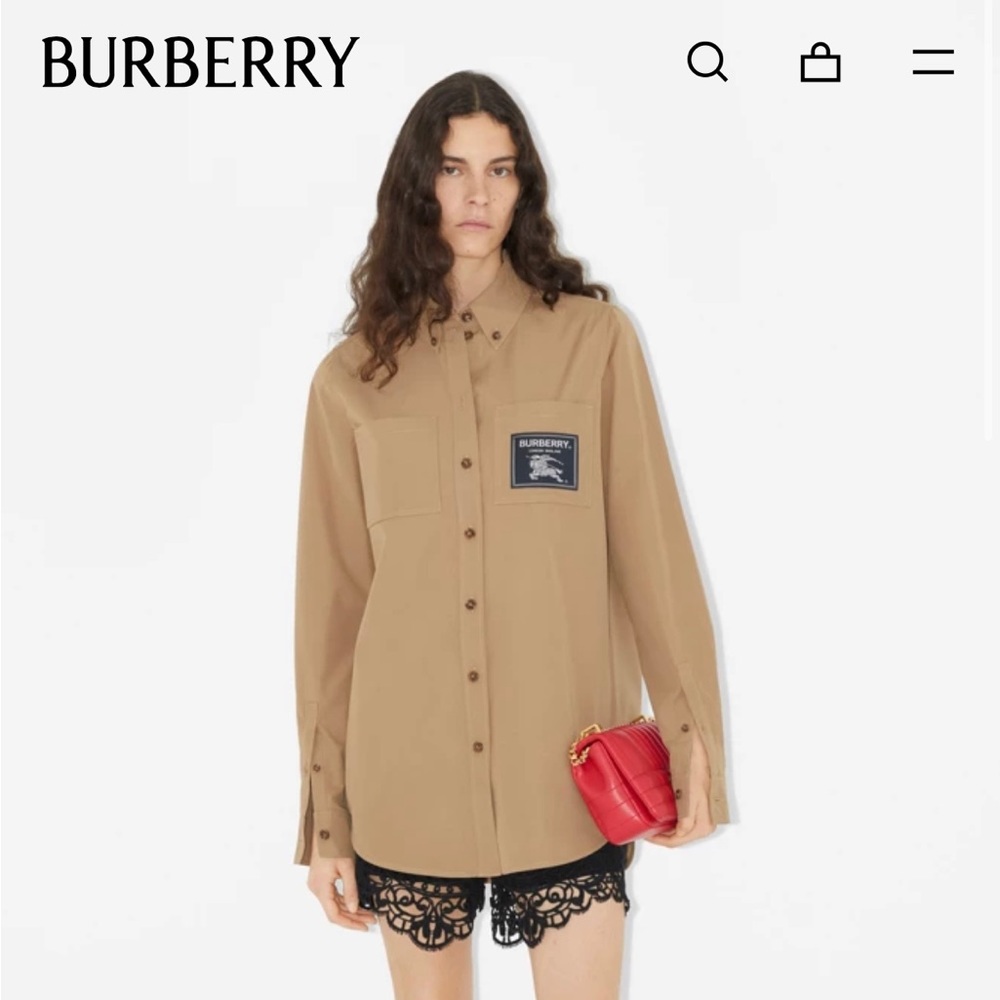 Burberry Stone Pima Cotton Shirt
